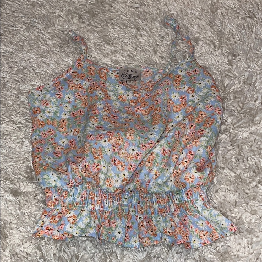 Flower print tank top